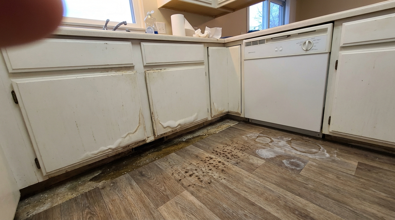 kitchen water damage